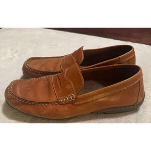 Rockport Men's Brown Leather Driving Shoes Slip On Penny Loafers Size 13